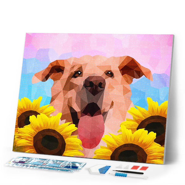 Diamond Painting - Polygon Art Dog