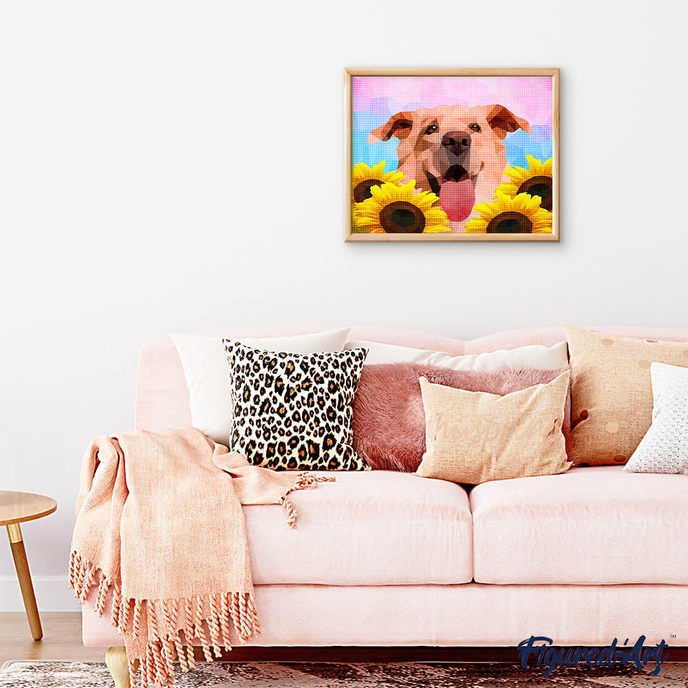 Diamond Painting - Polygon Art Dog