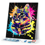 Diamond Painting - Cat Splash Pop Art