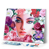 Diamond Painting - Face and flowers 2