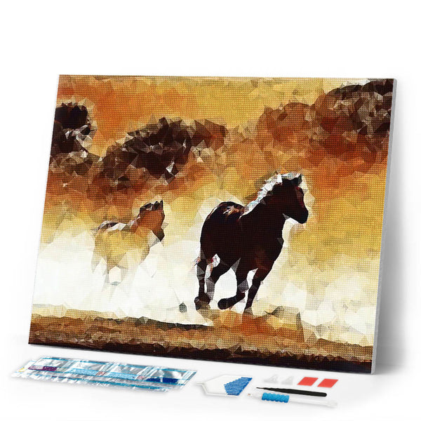Diamond Painting - Horses in action