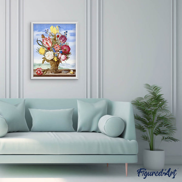 Diamond Painting - Bouquet of flowers - Ambrosius bosschaert