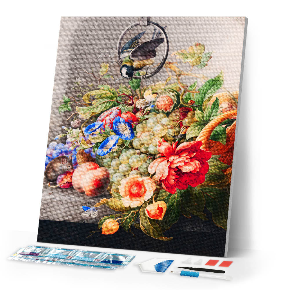 Diamond Painting - Flowers and fruit - Herman Henstenburgh