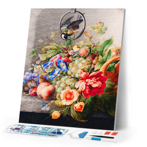 Diamond Painting - Flowers and fruit - Herman Henstenburgh