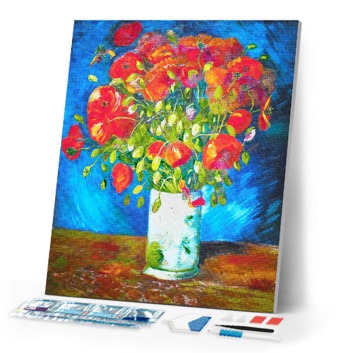 Diamond Painting - Vase with poppies - Van Gogh