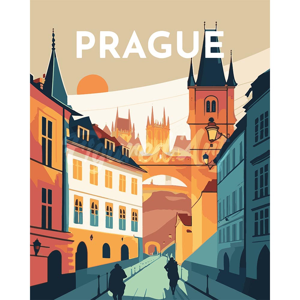 Diamond Painting - Travel Poster Prague