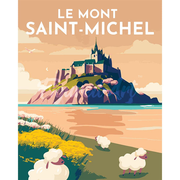 Diamond Painting - Travel Poster Mont Saint-Michel