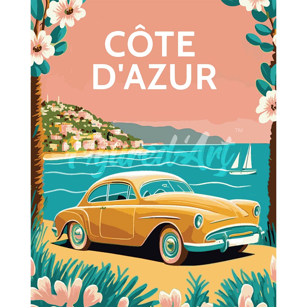 Diamond Painting - Travel Poster Côte d'Azur