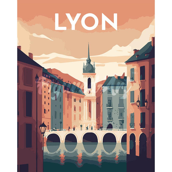 Diamond Painting - Travel Poster Lyon