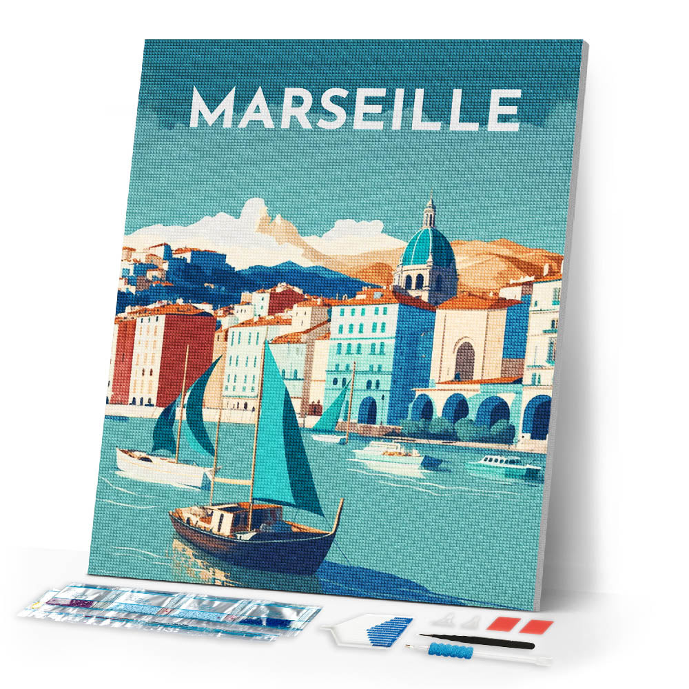 Diamond Painting - Travel Poster Marseille