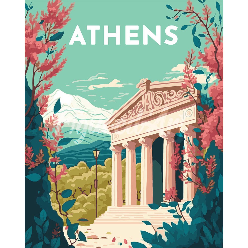 Diamond Painting - Travel Poster Athens