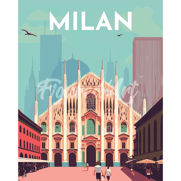 Diamond Painting - Travel Poster Milan
