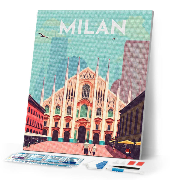 Diamond Painting - Travel Poster Milan