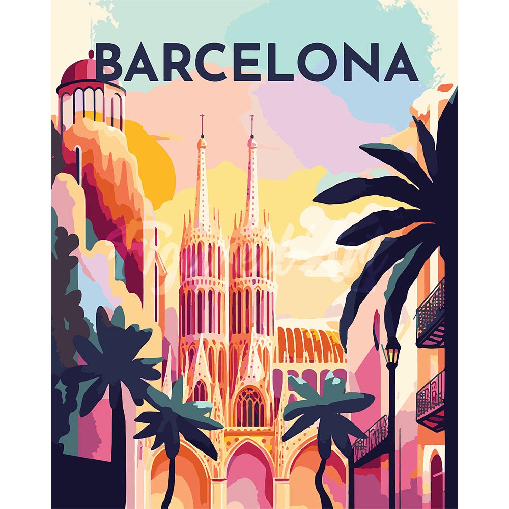 Diamond Painting - Travel Poster Barcelona