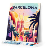 Diamond Painting - Travel Poster Barcelona