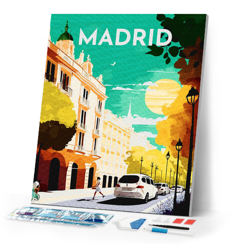 Diamond Painting - Travel Poster Madrid