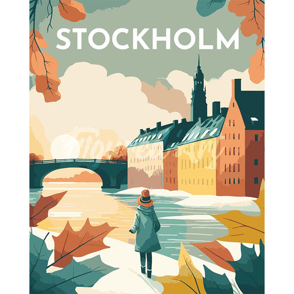 Diamond Painting - Travel Poster Stockholm