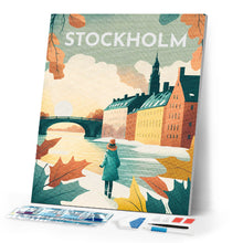 Load image into Gallery viewer, Diamond Painting - Travel Poster Stockholm