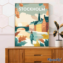 Load image into Gallery viewer, Diamond Painting - Travel Poster Stockholm