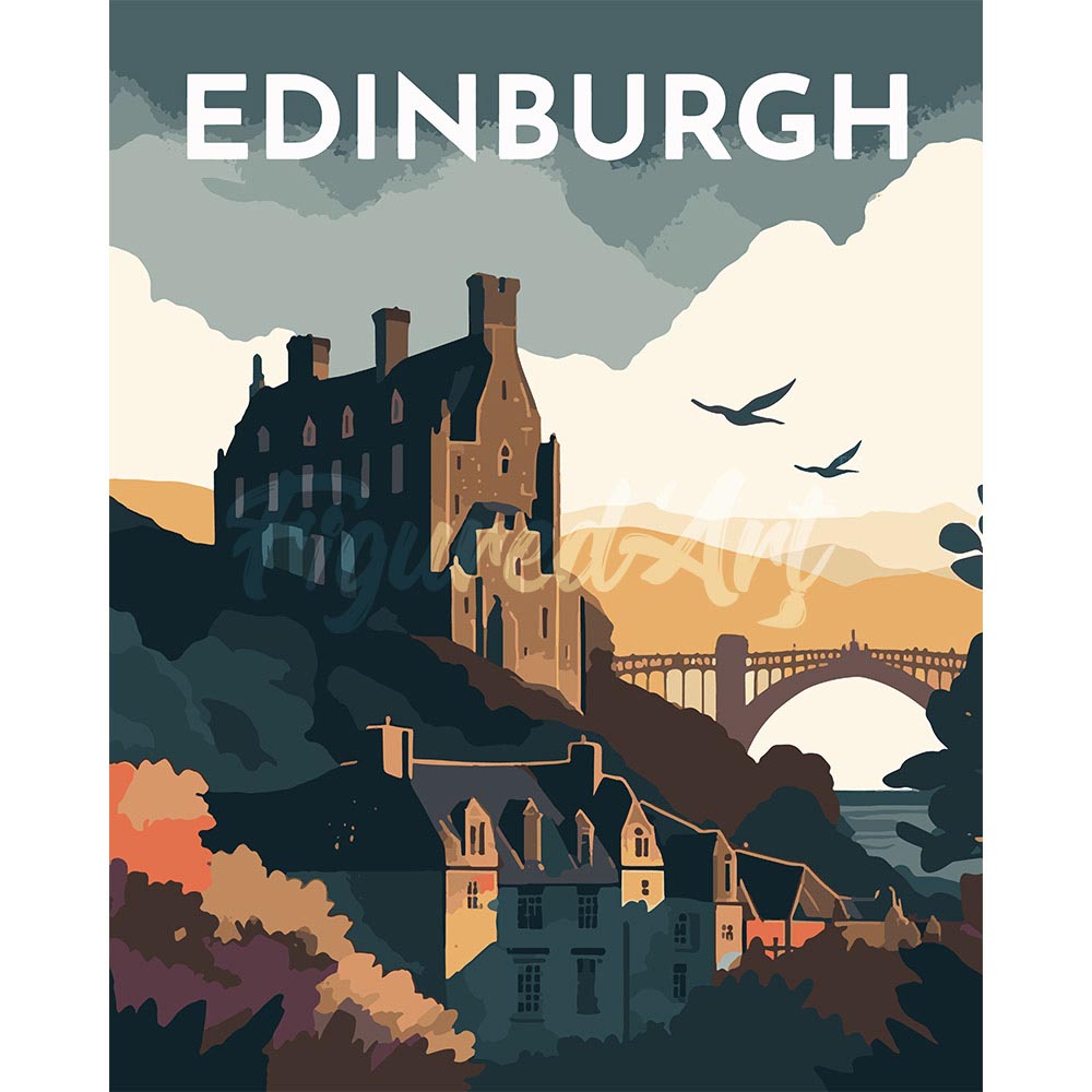 Diamond Painting - Travel Poster Edinburgh