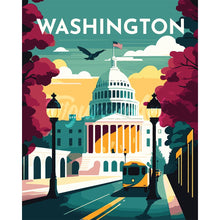 Load image into Gallery viewer, Diamond Painting - Travel Poster Washington