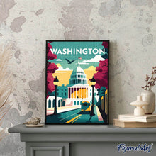 Load image into Gallery viewer, Diamond Painting - Travel Poster Washington