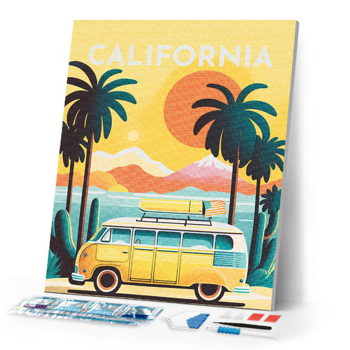 Diamond Painting - Travel Poster California