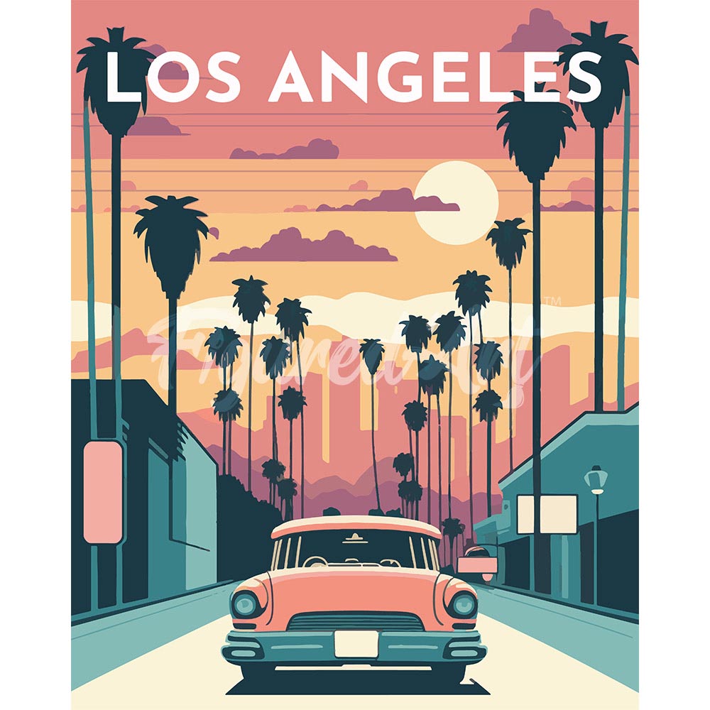Diamond Painting - Travel Poster Los Angeles