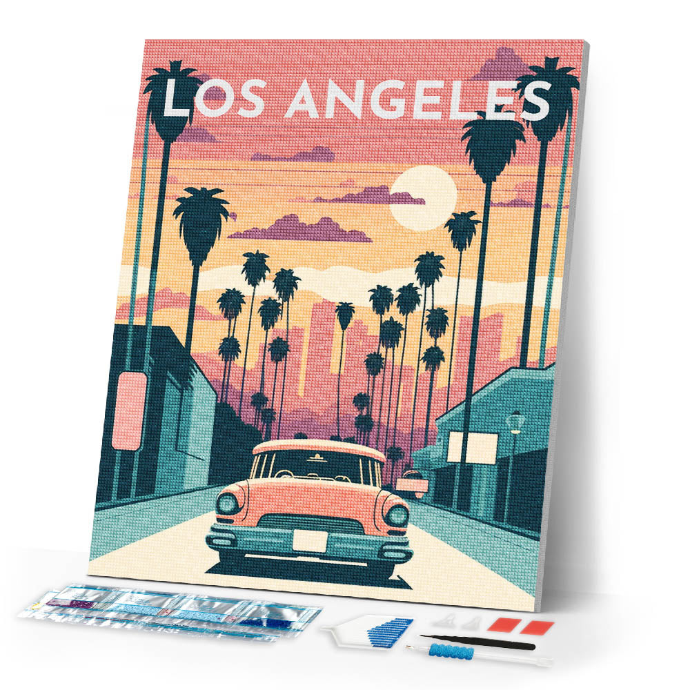 Diamond Painting - Travel Poster Los Angeles