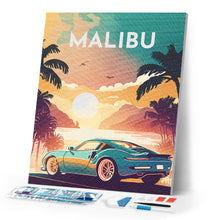 Load image into Gallery viewer, Diamond Painting - Travel Poster Malibu