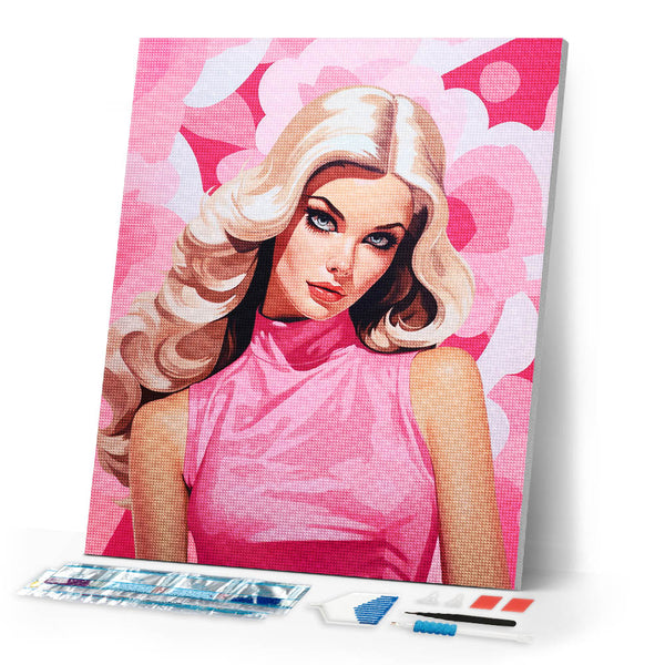 Diamond Painting - Blonde Diva in Pink