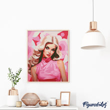 Load image into Gallery viewer, Diamond Painting - Blonde Diva in Pink