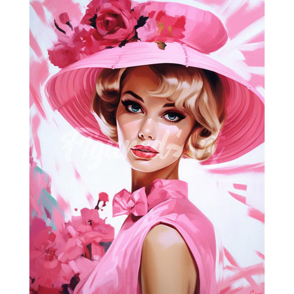 Diamond Painting - Diva in a Pink Chapeau