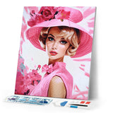 Diamond Painting - Diva in a Pink Chapeau