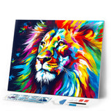 Diamond Painting - Colorful Abstract Lion