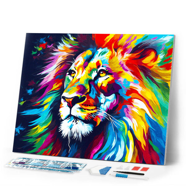 Diamond Painting - Colorful Abstract Lion
