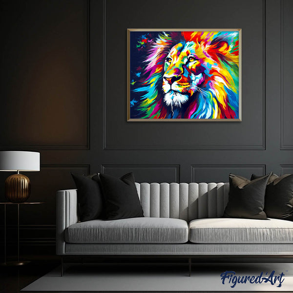 Diamond Painting - Colorful Abstract Lion