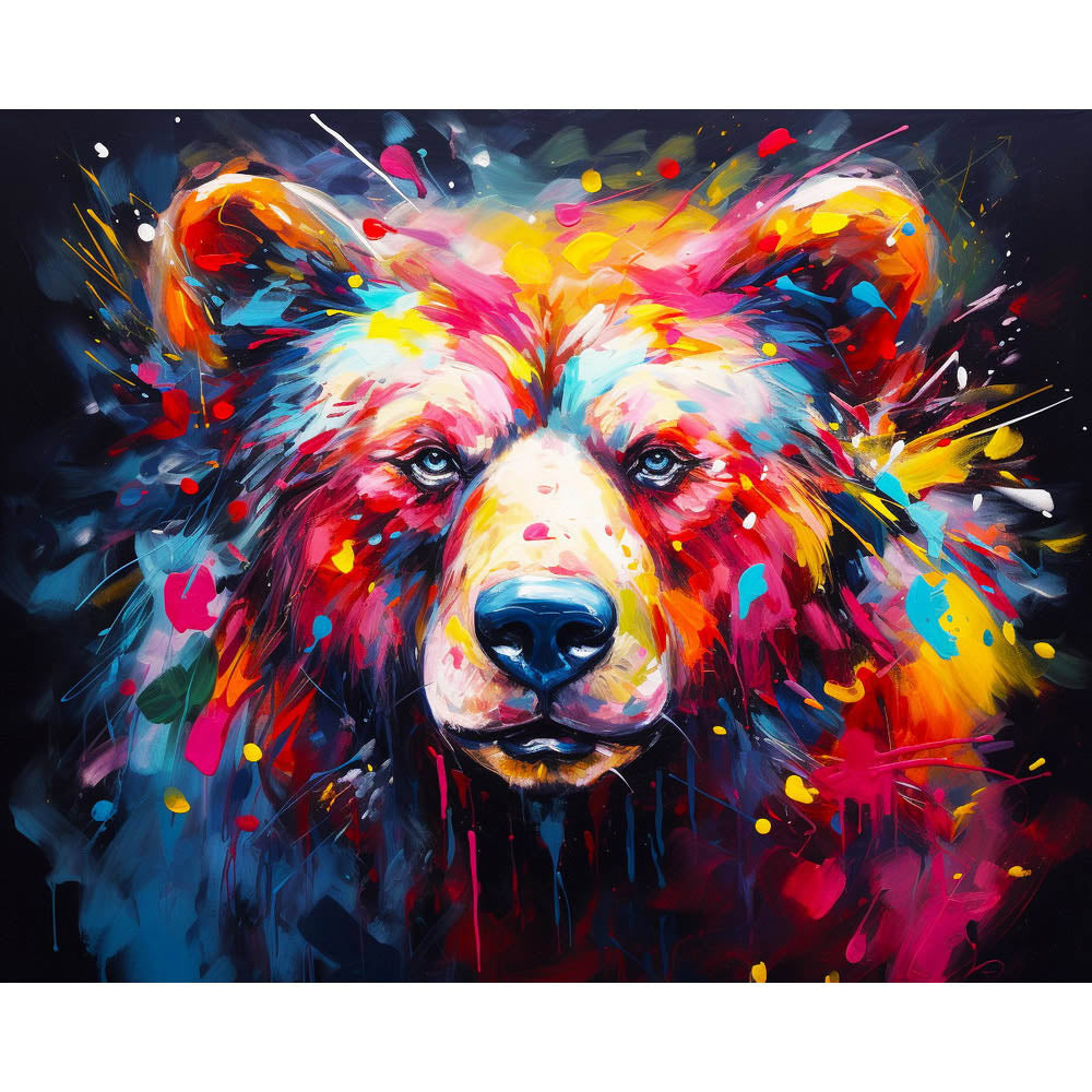 Diamond Painting - Colorful Abstract Bear