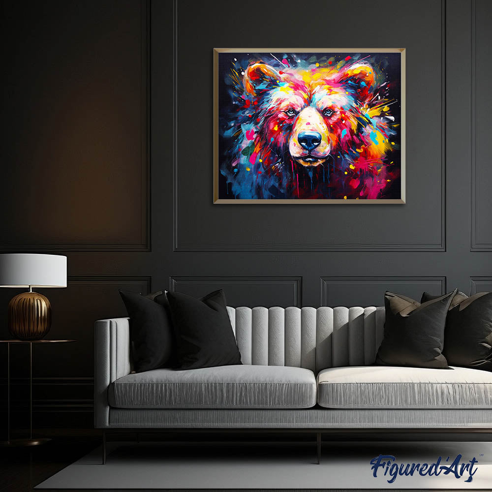 Diamond Painting - Colorful Abstract Bear