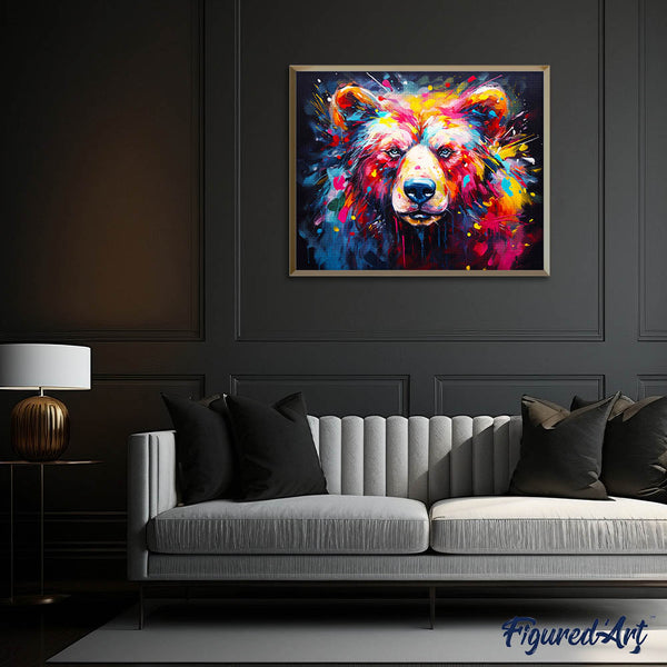 Diamond Painting - Colorful Abstract Bear