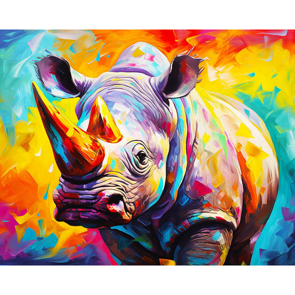 Diamond Painting - Colorful Abstract Rhinoceros