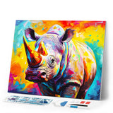 Diamond Painting - Colorful Abstract Rhinoceros