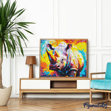 Load image into Gallery viewer, Diamond Painting - Colorful Abstract Rhinoceros