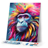 Diamond Painting - Colorful Abstract Baboon