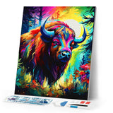 Diamond Painting - Colorful Abstract Bison
