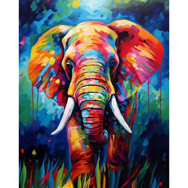 Diamond Painting - Colorful Abstract Elephant