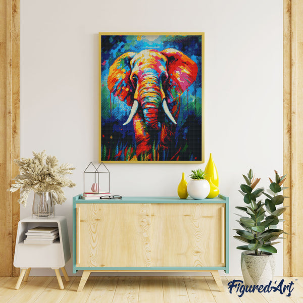 Diamond Painting - Colorful Abstract Elephant