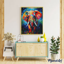 Load image into Gallery viewer, Diamond Painting - Colorful Abstract Elephant