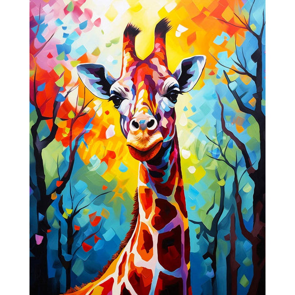 Diamond Painting - Colorful Abstract Giraffe