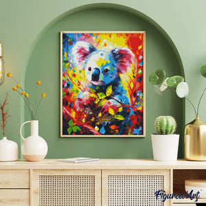Koala modern pop art style, Colorful Koala illustration, Koala